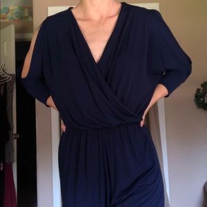 Charming Charlie navy blue jumpsuit